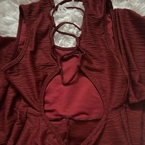 jumpsuit color cherry s m